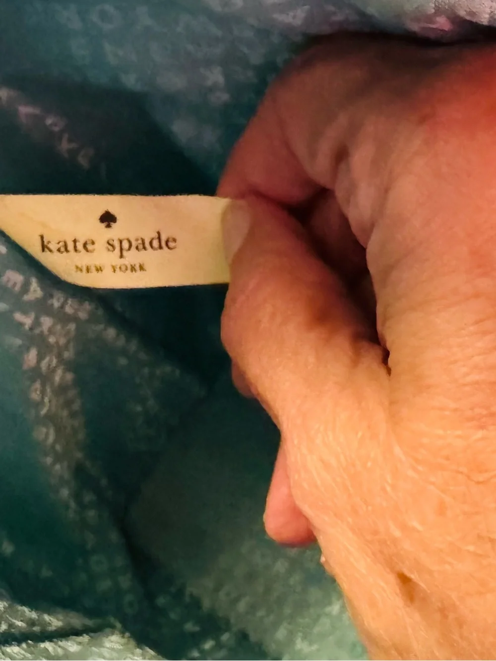 Vintage Kate Spade Havana Street Maxi Handbag in Teal Leather